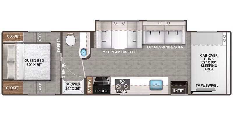 2025 Thor Motor Coach Four Winds 31MV - Floorplan 1