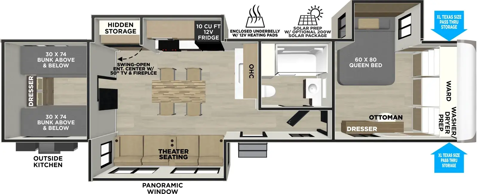 2027 Forest River SALEM HEMISPHERE 301FAM floorplan