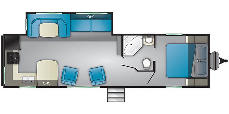 2019 Heartland Trail Runner TR 27 RKS floorplan