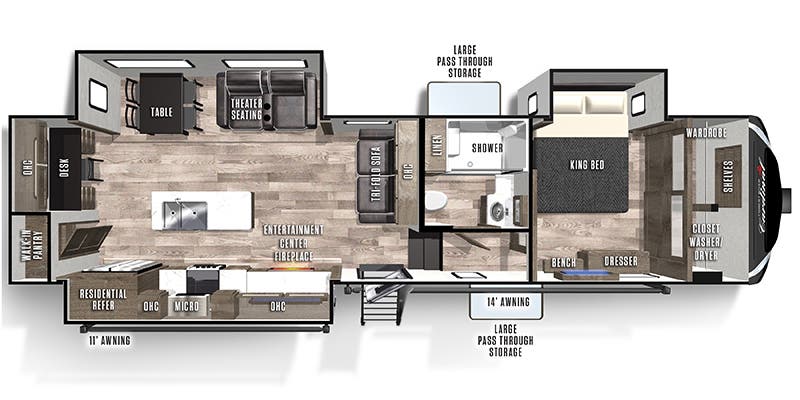 2021 FOREST RIVER 344SKX - Floorplan 1