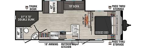 2027 KZ SPORTSMEN 261 BHK - Floorplan 1