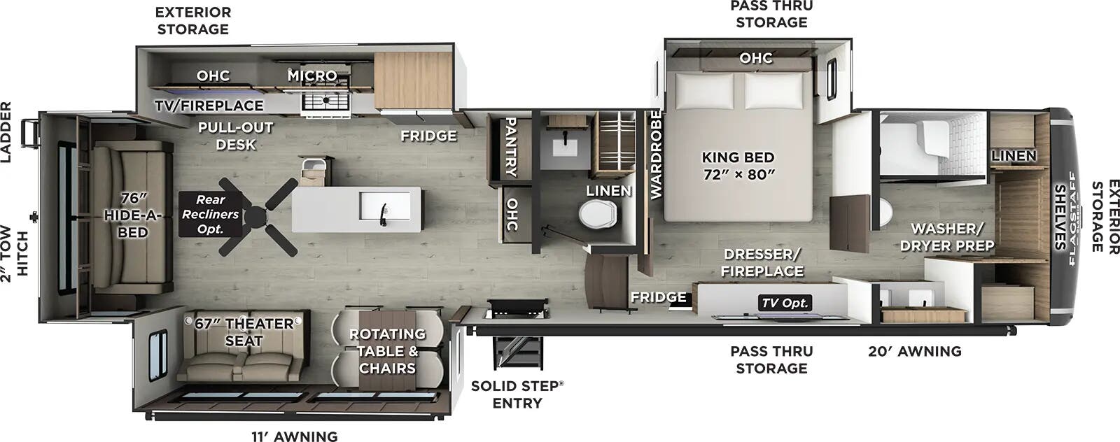 2026 Forest River Flagstaff Classic 401CFB floorplan