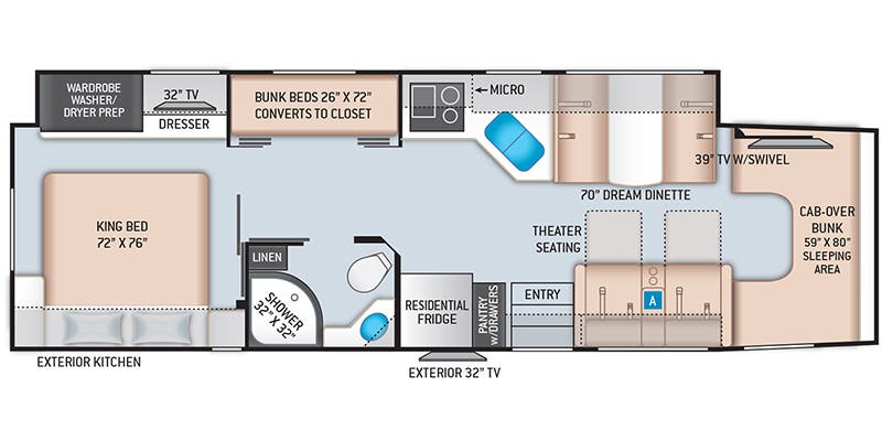 2022 Thor Motor Coach Omni RS36 - Floorplan 1