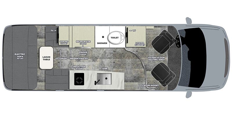 2023 PLEASURE-WAY PLATEAU FL - Floorplan 1