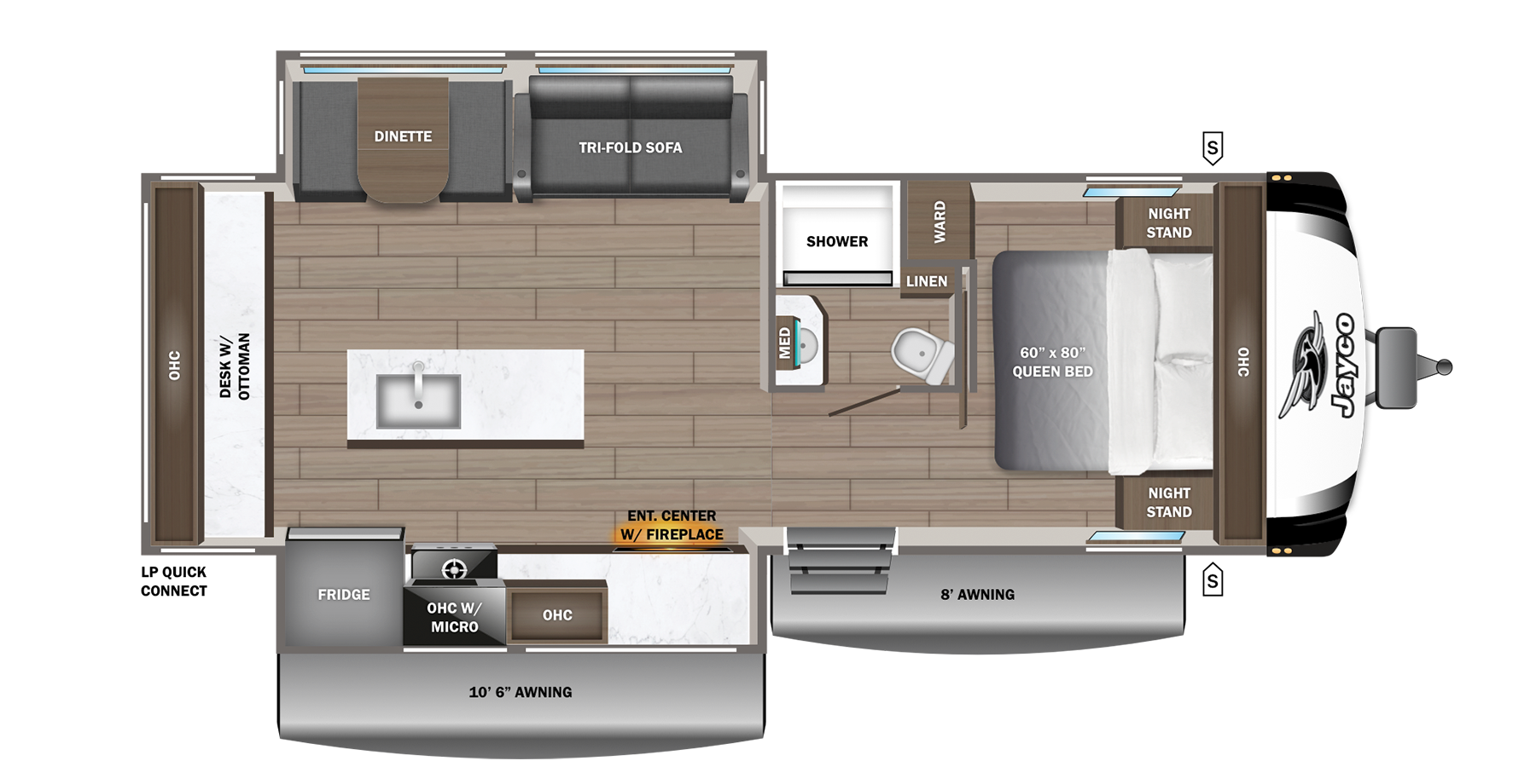 2027 JAYCO JAY FEATHER 27MK - Floorplan 1
