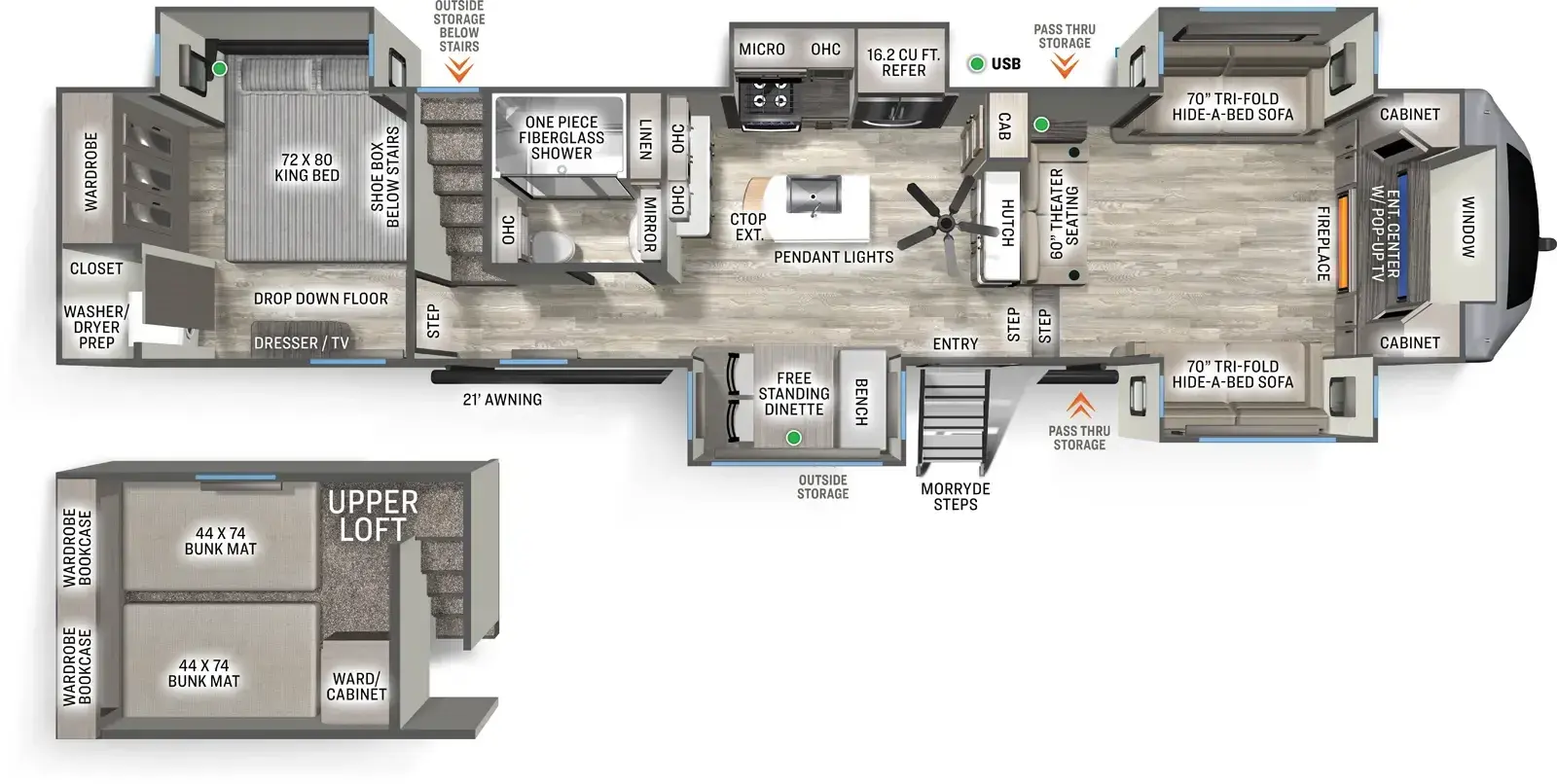 2027 FOREST RIVER 3990FL - Floorplan 1