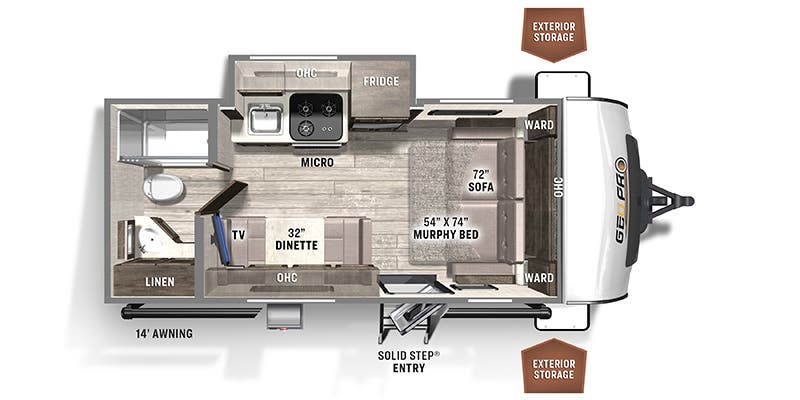 2021 ROCKWOOD G19FD - Floorplan 1
