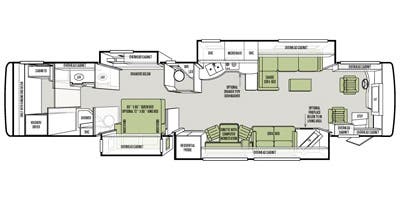 2014 Tiffin Allegro Bus 45 LP - Floorplan 1