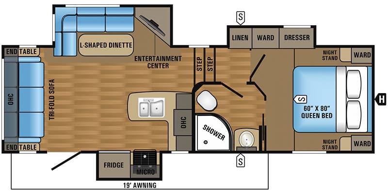 2017 Jayco Eagle HT 24.5CKTS - Floorplan 1