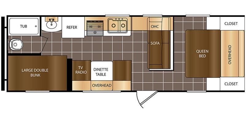 2016 PRIME TIME 26BH - Floorplan 1