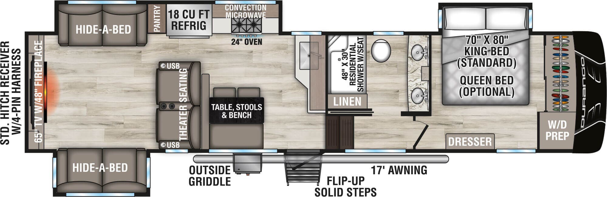 2026 KZ RV Durango D326RLT floorplan