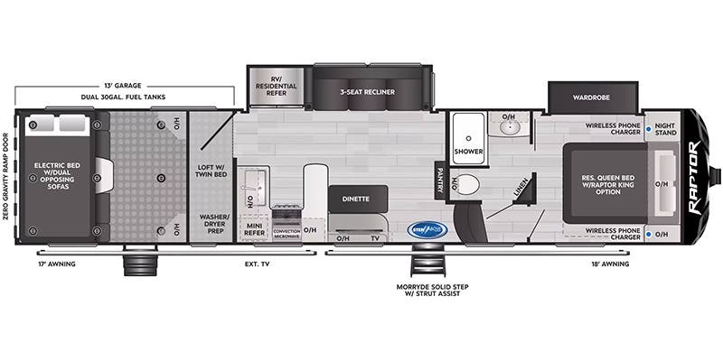 2023 Keystone Raptor 362 floorplan