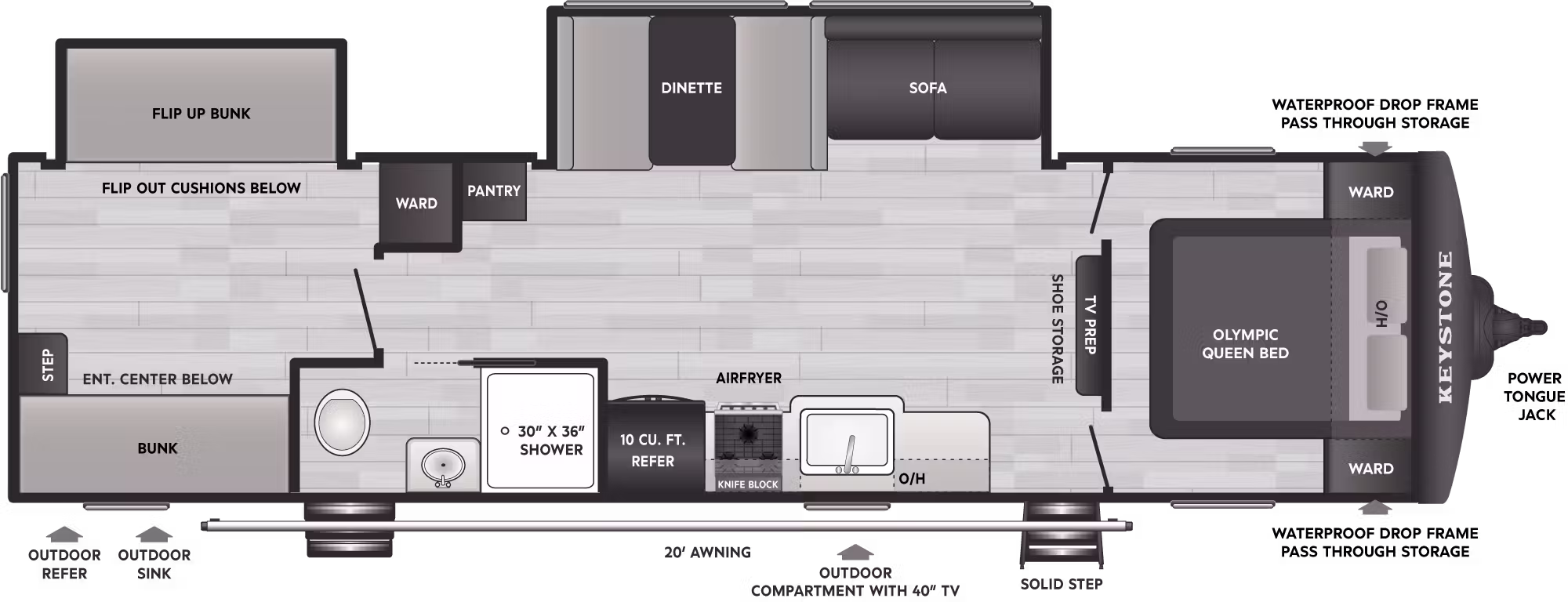2027 KEYSTONE 310XBR - Floorplan 1