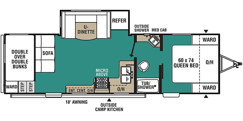 2020 COACHMEN 262BHS - Floorplan 1