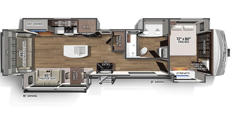 2023 Palomino River Ranch 390RL floorplan