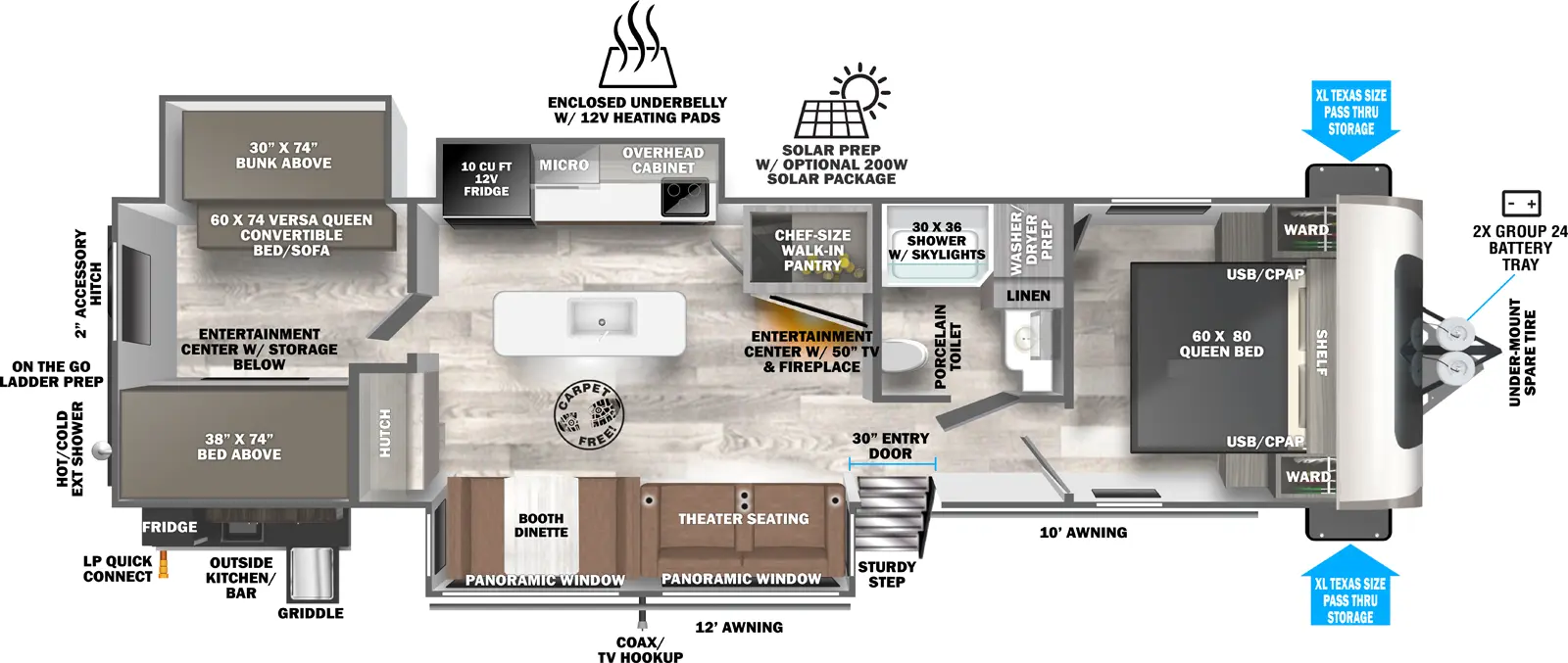 2026 FOREST RIVER 310BHI - Floorplan 1
