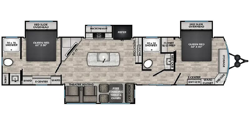 2025 CrossRoads Hampton HP378DBB - Floorplan 1