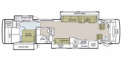 2010 Tiffin Allegro Bus 40 QRP - floorplan 1