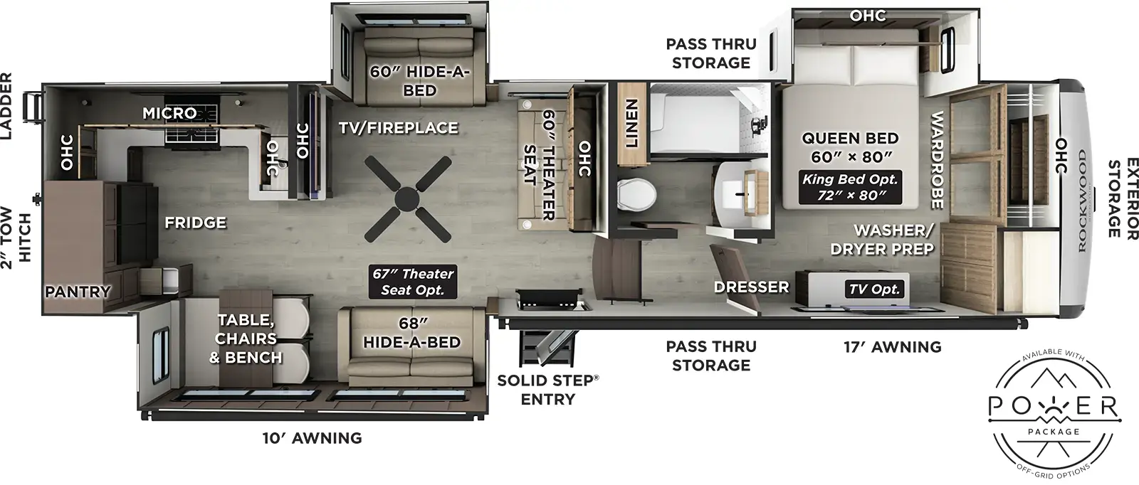 2026 Forest River Rockwood Signature R371RK - Floorplan 1