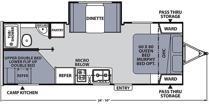 2022 Coachmen Apex Nano 208BHS - Floorplan 1
