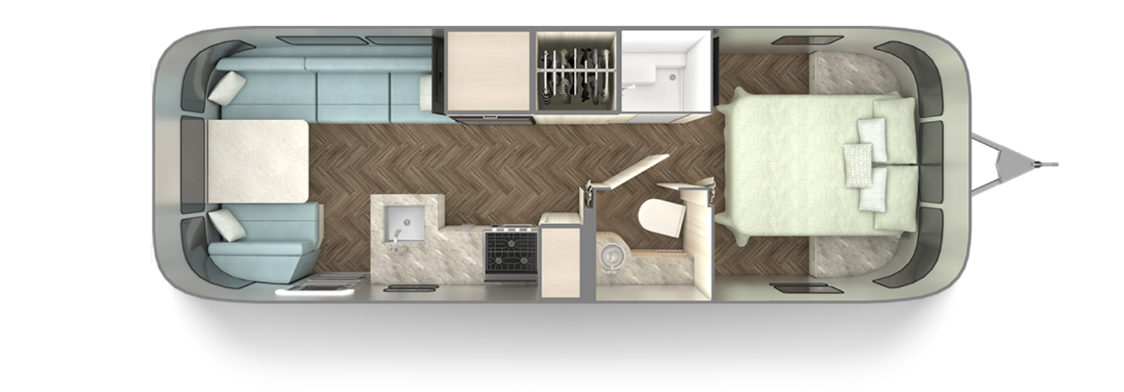 2026 Airstream International 27FB - Floorplan 1