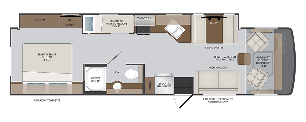 2026 Holiday Rambler Admiral 34J - Floorplan 1
