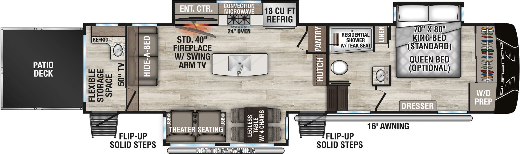 2026 KZ RV Durango D341RPT floorplan