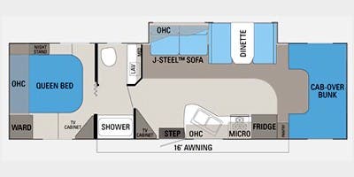 2012 Jayco Greyhawk 31 FK - Floorplan 1