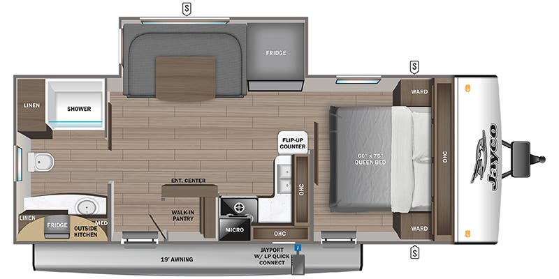 2023 Jayco Jay Feather 22RB floorplan