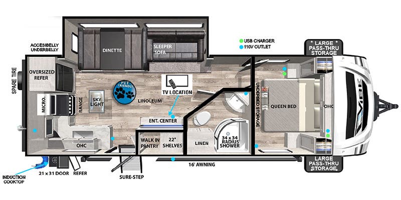 2023 Vibe 25RK - Floorplan 1
