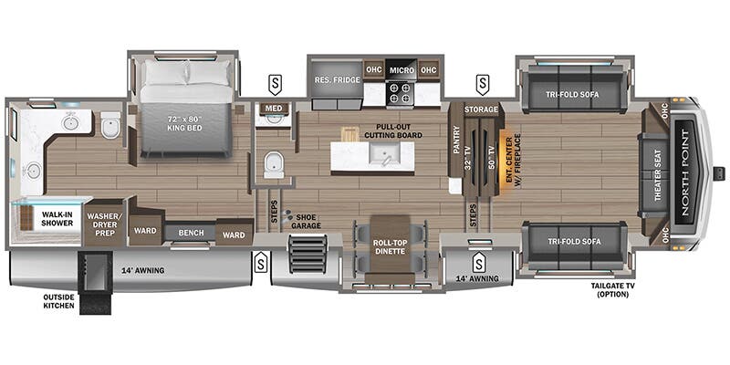 2025 JAYCO NORTHPOINT 382FLRB - Floorplan 1