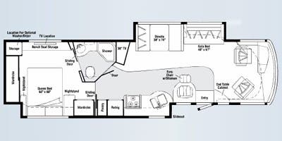 2008 Winnebago Destination 39W - Floorplan 1