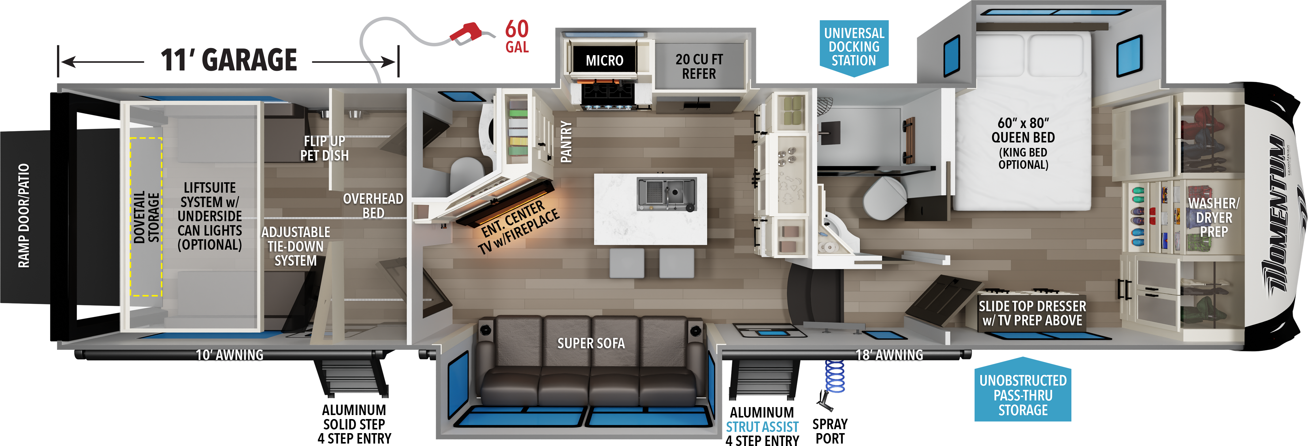 2027 GRAND DESIGN MOMENTUM 351MS - Floorplan 1
