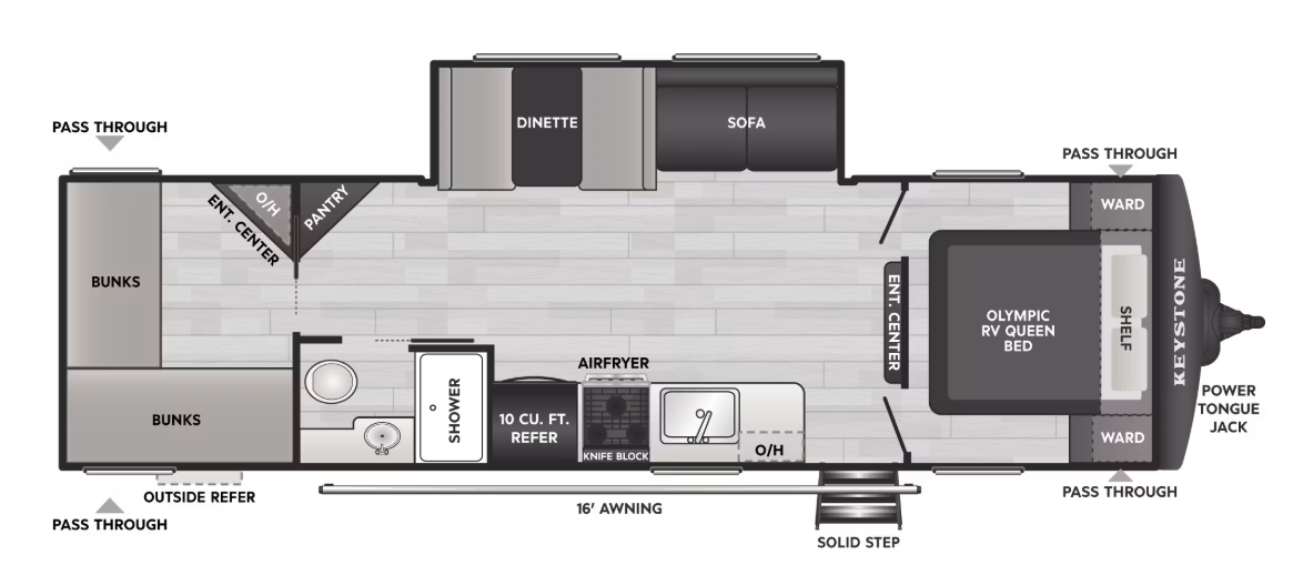 2027 KEYSTONE 288BRS - Floorplan 1