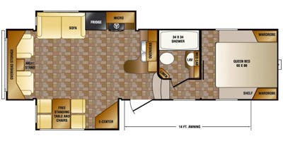 2014 CrossRoads Cruiser Aire CFL29MK - Floorplan 1