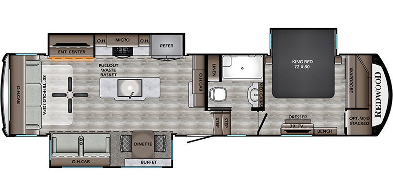 2023 CrossRoads Redwood 3401RL floorplan