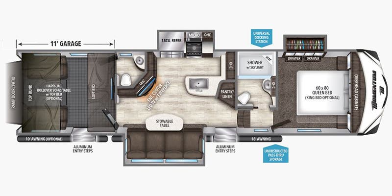 2017 GRAND DESIGN 350M - Floorplan 1