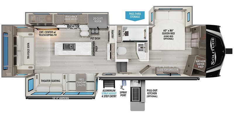 2025 Grand Design Solitude 310GK - Floorplan 1