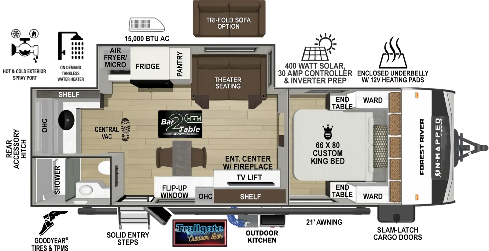 2027 Forest River Un-Mapped 23MK floorplan
