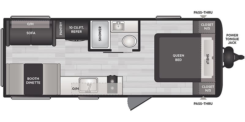2025 Keystone Hideout Sport West 200RLWE - Floorplan 1