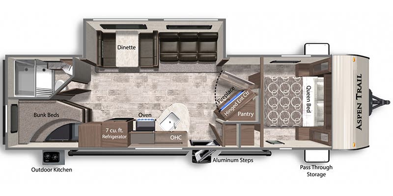 2021 FOREST RIVER ASPEN TRAIL 29BB - Floorplan 1