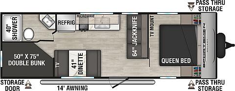 2026 KZ SPORTSMEN 260BHSL - Floorplan 1