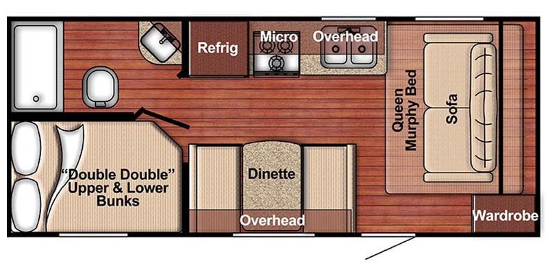 2020 Gulf Stream Conquest Super Lite 197BH - Floorplan 1