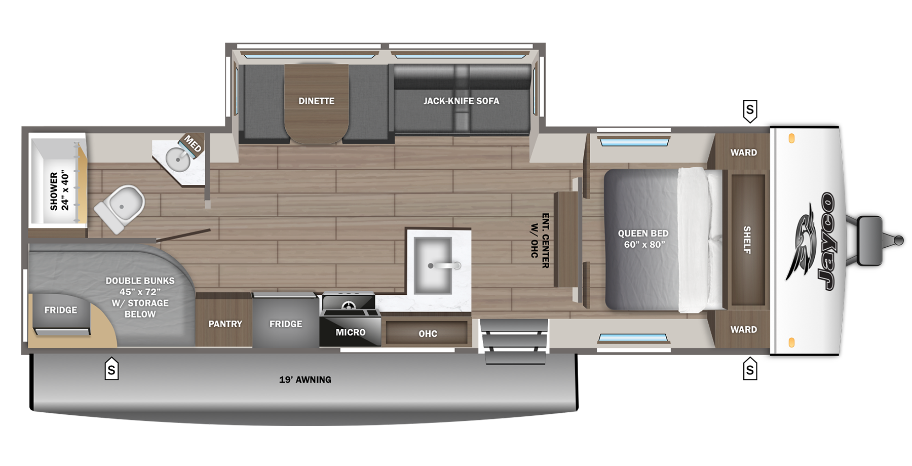 2027 Jayco Jay Feather SL 26BHSL - Floorplan 1