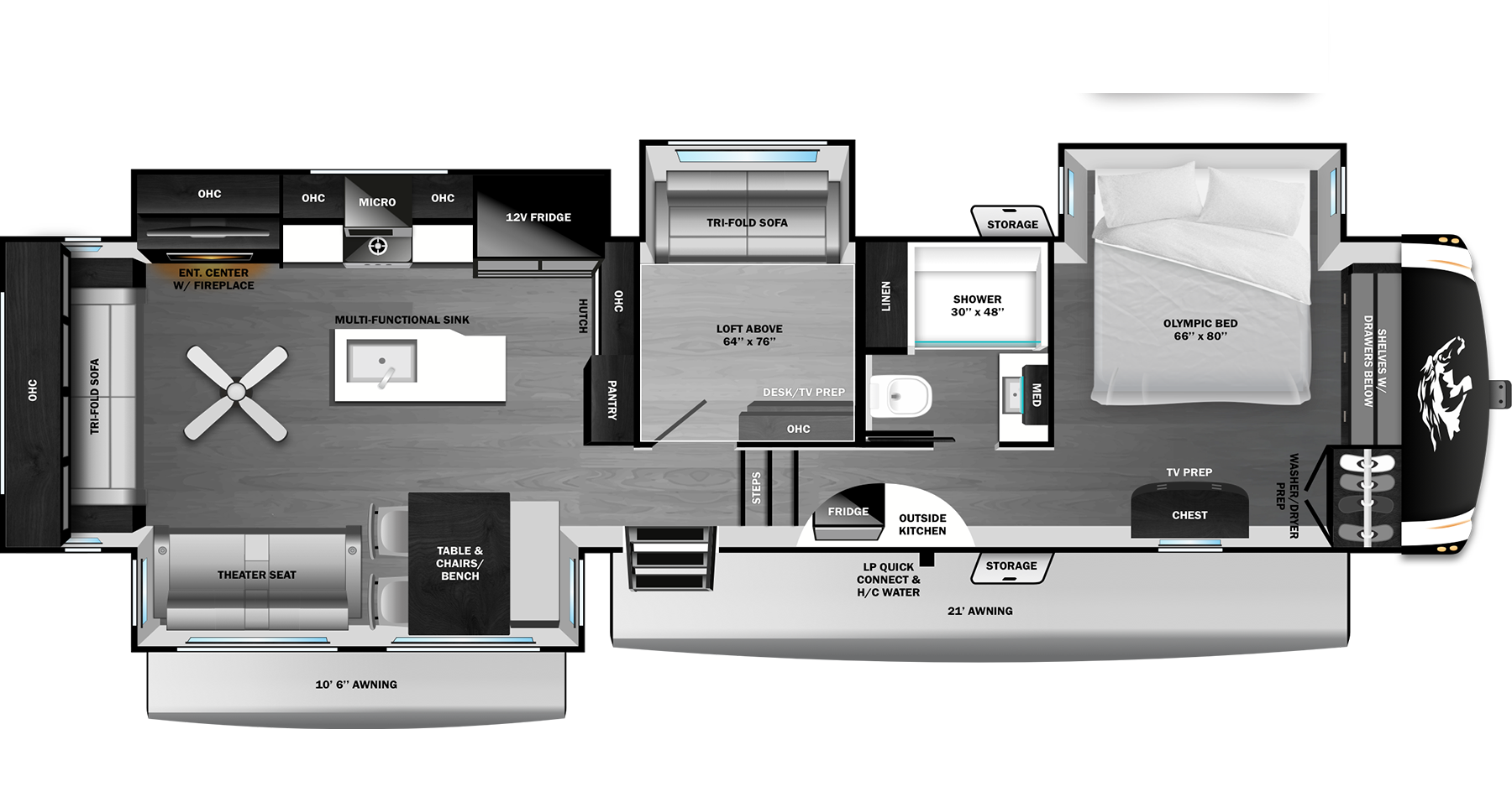 2026 Roamer FW 35MRQS - Floorplan 1
