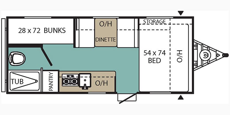 2022 FOREST RIVER VIKING 17BH - Floorplan 1