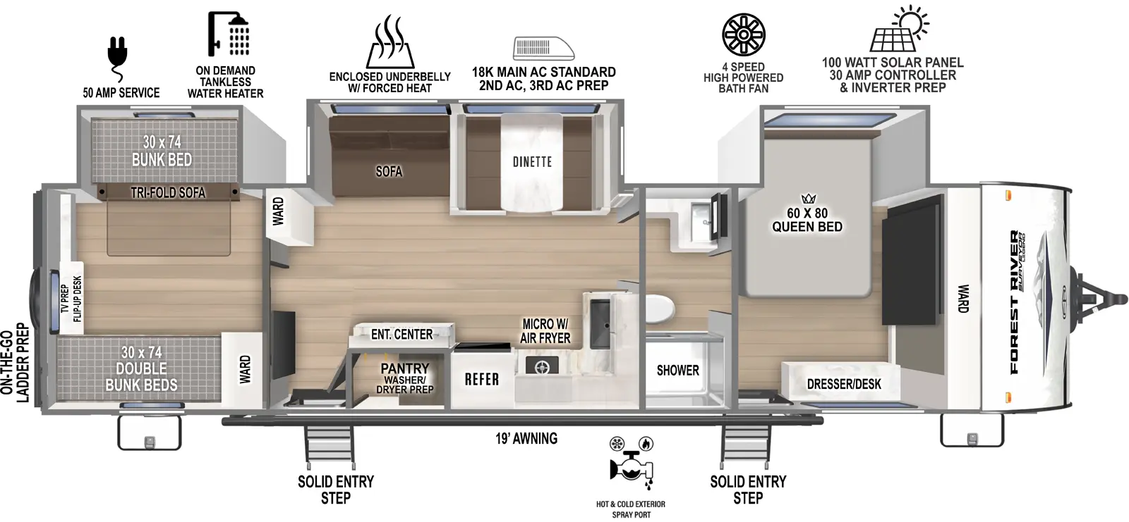 2025 FOREST RIVER 34CAMP - Floorplan 1