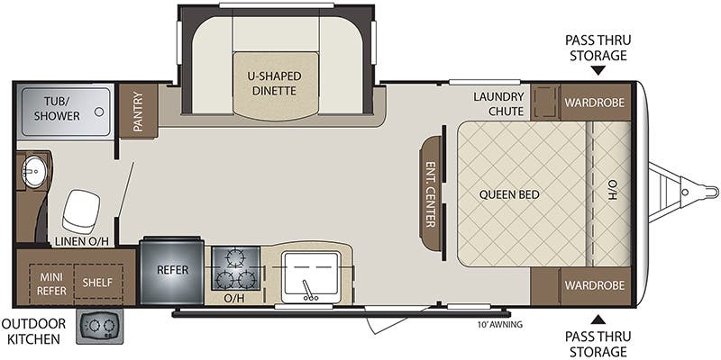 2019 Keystone Bullet UL 212RBSWE - Floorplan 1
