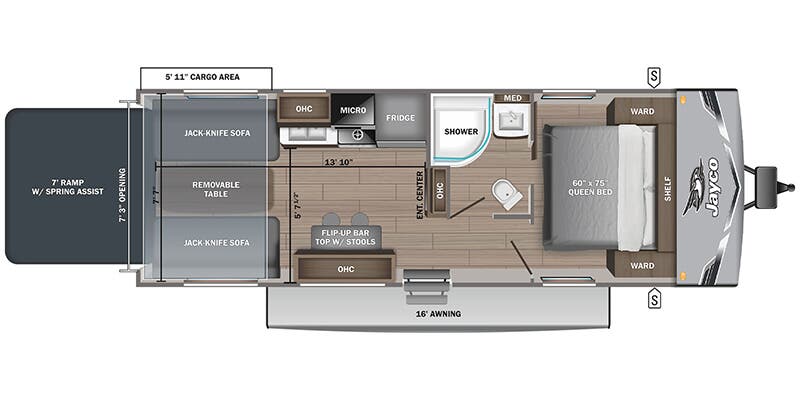 2026 JAYCO Jay Flight 265 TH - Floorplan 1