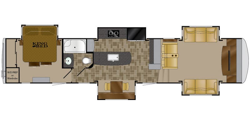 2017 HEARTLAND 400FL - Floorplan 1